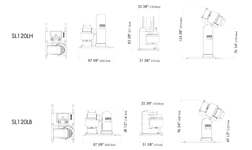 Univex SL120LH Silverline Spiral Mixer with Integrated Lifter, 265 lbs. Maximum Capacity, 76" Discharge Height