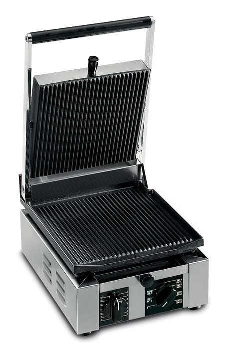 Univex PPress1R Single Panini Press with Ribbed Plates