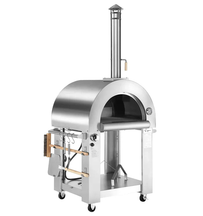 Empava Outdoor Wood Fired Pizza Oven in Stainless Steel (PG01)