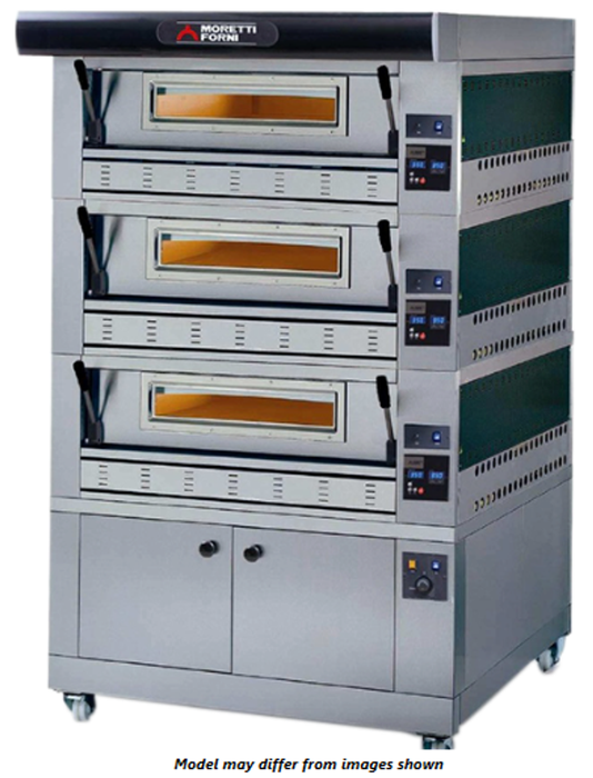 Moretti Forni P110G A3 58" Gas Pizza Oven P110G 3 Decks 220,000 BTU