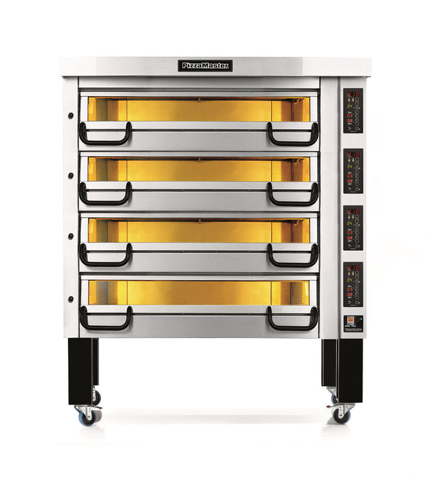 PizzaMaster PM 834ED 66" Quadruple Deck Electric Pizza Oven 13.5 kW