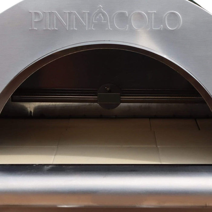 Pinnacolo Ibrido 32" Wood/Gas Hybrid Pizza Oven,  Stainless Steel Outdoor Residential Pizza Oven