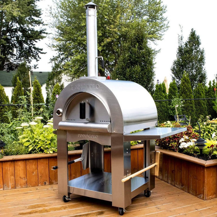 Pinnacolo Premio 32" Wood Fired Pizza Oven, Residential Outdoor Stainless Steel Pizza Oven