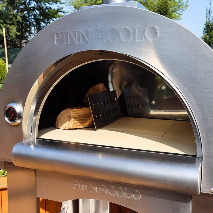 Pinnacolo Premio 32" Wood Fired Pizza Oven, Residential Outdoor Stainless Steel Pizza Oven