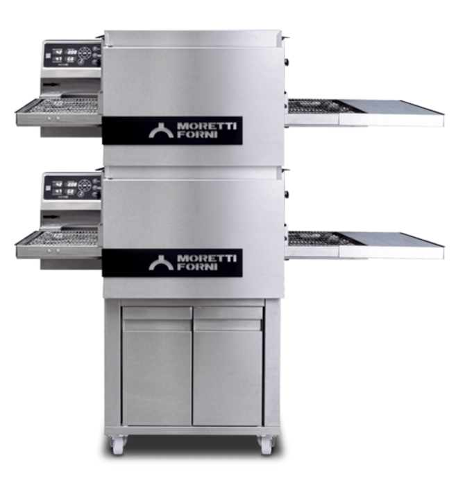 Moretti Forni T64E V2 Electric Conveyor Pizza Oven Ventless 24'' x 16'' x 3'' - 2 Decks 16'' Width belt