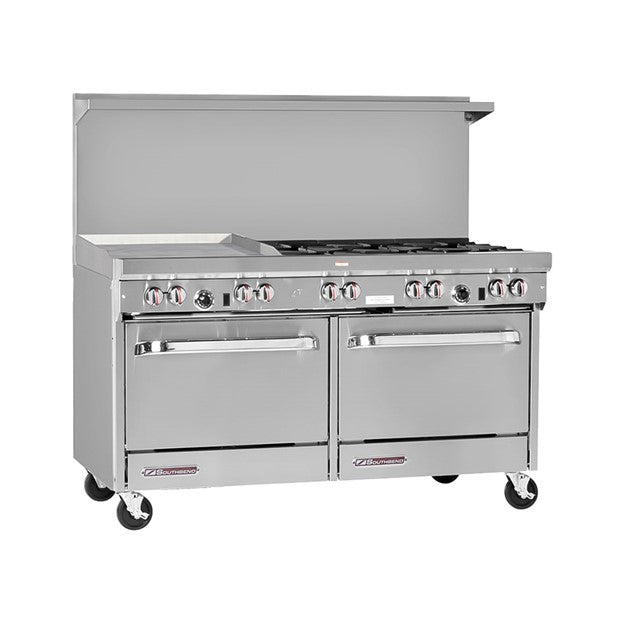 Southbend, S60DD-2G, 6 Burner Gas Griddle Restaurant Range Standard Oven, 286,000 BTU