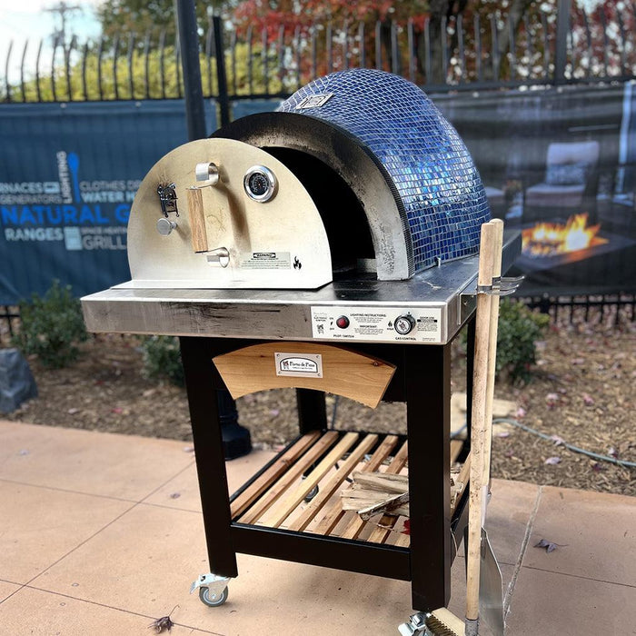 HPC Forno Series Hybrid Gas/Wood Pizza Oven with Portable Cart