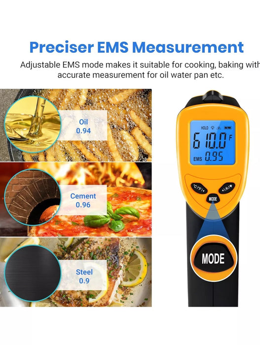 Lasergrip 1080 Infrared Thermometer – Wide Temperature Range, Non-Contact, Professional EMS Mode - Free Gift